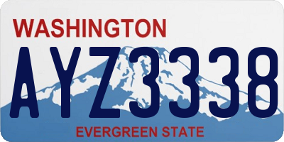 WA license plate AYZ3338