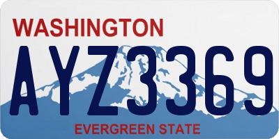 WA license plate AYZ3369