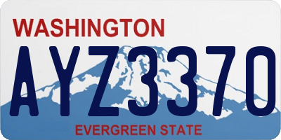 WA license plate AYZ3370