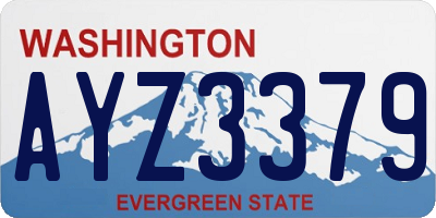 WA license plate AYZ3379