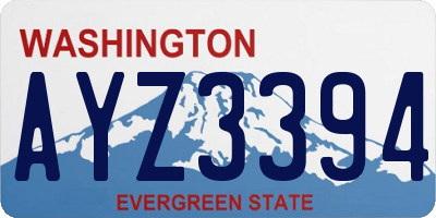 WA license plate AYZ3394