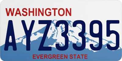 WA license plate AYZ3395