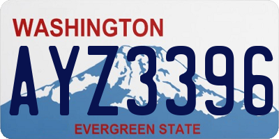 WA license plate AYZ3396