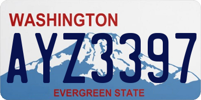 WA license plate AYZ3397