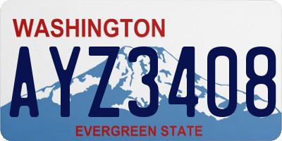 WA license plate AYZ3408