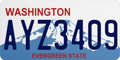 WA license plate AYZ3409