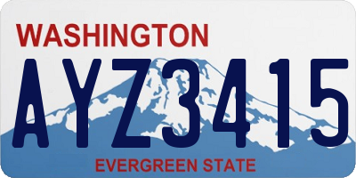 WA license plate AYZ3415