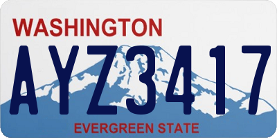 WA license plate AYZ3417