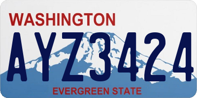 WA license plate AYZ3424