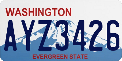 WA license plate AYZ3426