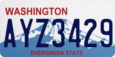 WA license plate AYZ3429