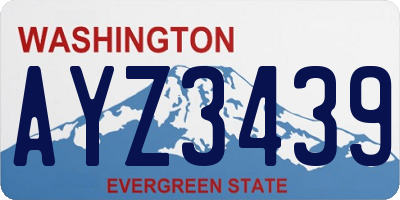 WA license plate AYZ3439