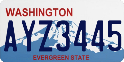 WA license plate AYZ3445