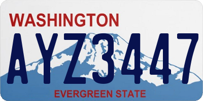 WA license plate AYZ3447