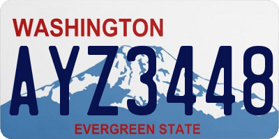 WA license plate AYZ3448