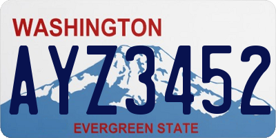 WA license plate AYZ3452