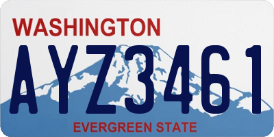 WA license plate AYZ3461