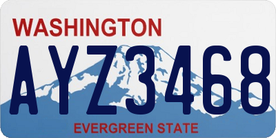 WA license plate AYZ3468