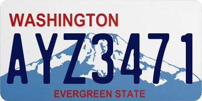 WA license plate AYZ3471