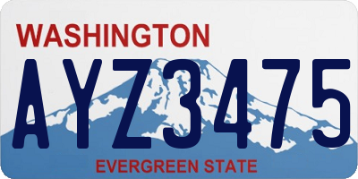 WA license plate AYZ3475