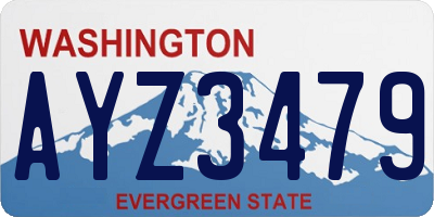 WA license plate AYZ3479