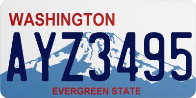 WA license plate AYZ3495