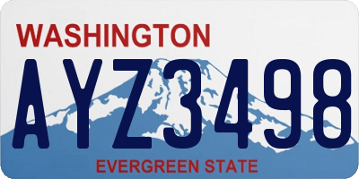 WA license plate AYZ3498