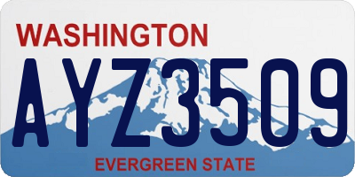 WA license plate AYZ3509