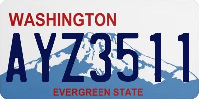 WA license plate AYZ3511