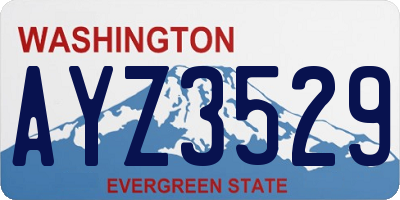 WA license plate AYZ3529