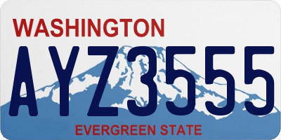 WA license plate AYZ3555