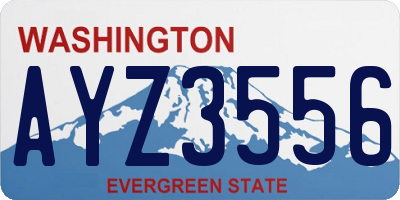 WA license plate AYZ3556