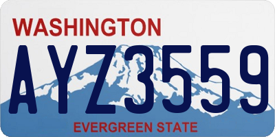 WA license plate AYZ3559