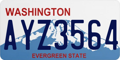 WA license plate AYZ3564