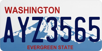 WA license plate AYZ3565