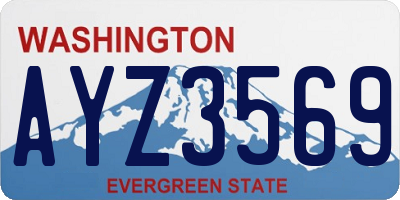 WA license plate AYZ3569