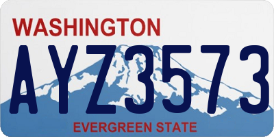 WA license plate AYZ3573