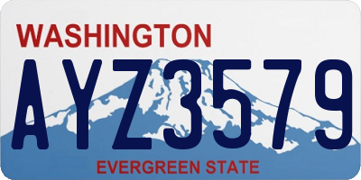 WA license plate AYZ3579