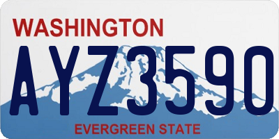 WA license plate AYZ3590