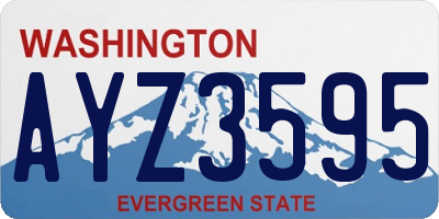 WA license plate AYZ3595