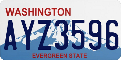 WA license plate AYZ3596