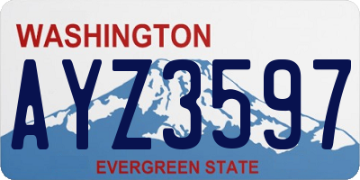 WA license plate AYZ3597