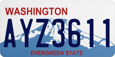 WA license plate AYZ3611