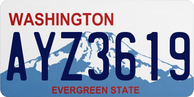 WA license plate AYZ3619