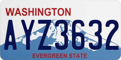 WA license plate AYZ3632