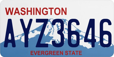 WA license plate AYZ3646