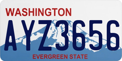 WA license plate AYZ3656