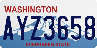 WA license plate AYZ3658