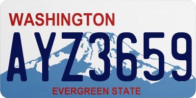 WA license plate AYZ3659