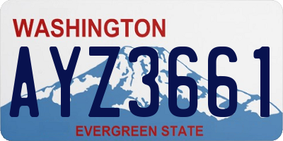 WA license plate AYZ3661